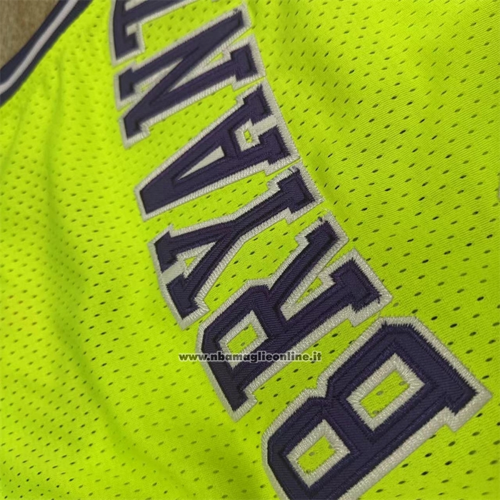 Maglia Los Angeles Lakers Kobe Bryant No 24 Mitchell & Ness 2007-08 Verde